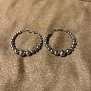 Elegant Silver Hoop Earrings